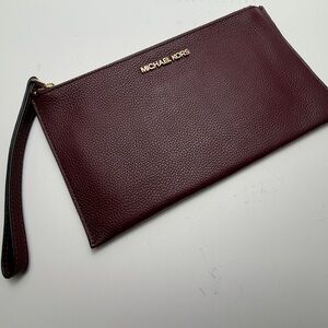 Michael Kors Deep Red/ burgundy Clutch